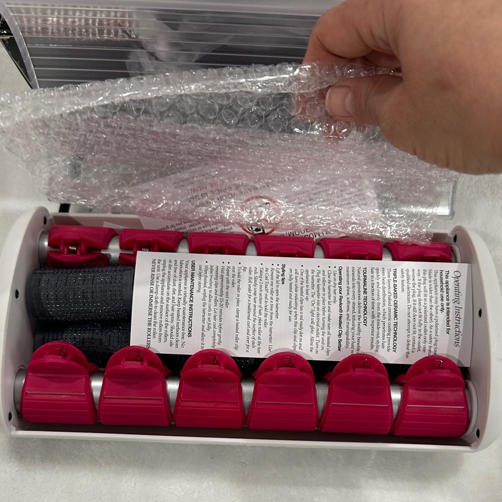 Revlon Hair Roller Set with Pink Rollers - Picture 2 of 9